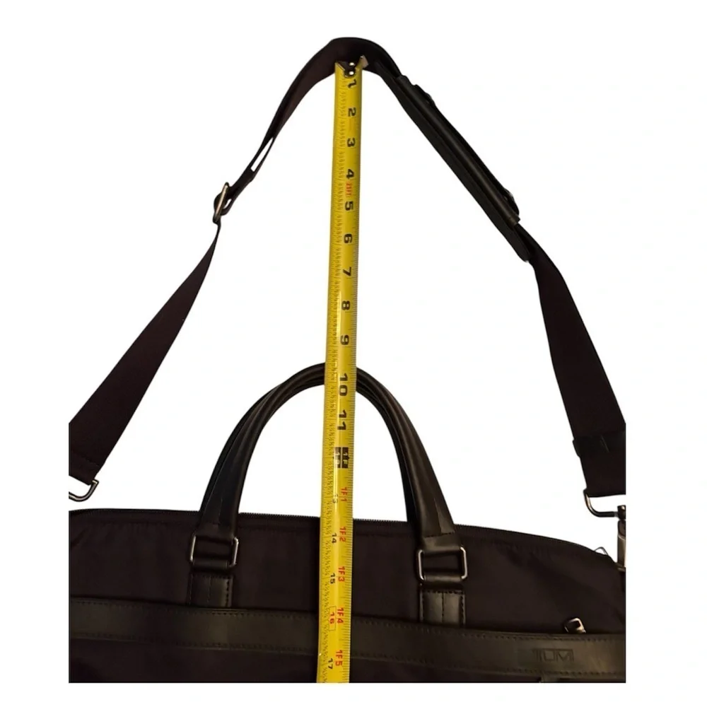 TUMI Black Briefcase with Shoulder Strap